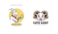 make creative sheep goat logo in high definition