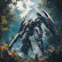 draw a mecha robot art and concept art