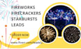 generate christmas new year fireworks festive firecrackers starbursts leads