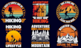 do custom hiking adventure t shirt design