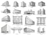 hand draw architecture and urban design sketches