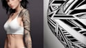 create sleeve tattoo design in geometric style