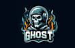 design unique ghost skull mascot logo with free source file
