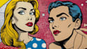 draw a retro pop art roy lichtenstein style