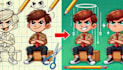 design a 2d vector cartoon character for you