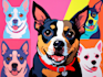 draw custom pet portrait in pop art style