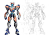 draw cyberpunk, sci fi, robot, mecha character concept art