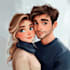 make a funny couple caricature portrait gift