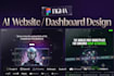 design business UI UX screens of ai based mobile app ui and ai website ui