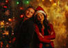 make a beautiful christmas couple portrait