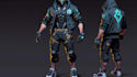 do cyberpunk, sci fi, robot, mecha character concept art