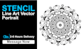 create detailed black and white vector stencil from picture for vinyl cutting