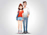 draw cartoon couple portrait