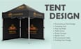 design tent, canopy tent, table cover, and flag for events