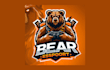 design unique bear mascot logo with a free source file