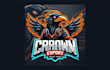 do unique crow mascot logo with source file in just two day