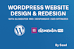 create and redesign wordpress website with elementor pro