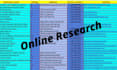 do online research, email finding, website scraping