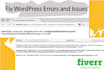 fix wordpress errors and issues