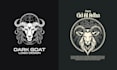make hand drawn sheep goat head logo