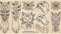 make a minimalist lineart tattoo design or illustration