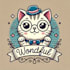 do wonderful hand drawing cat mascot logo design