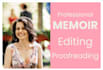 proofread edit memoir, bio, autobiography