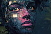 draw a digital abstract art illustration