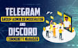 be your community manager for marketing on telegram, discord, twitter promotion