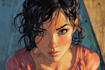 make illustration in american comic style
