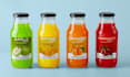 do juice and water bottle packaging and label design