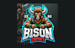 make amazing bison mascot logo with express delivery