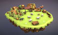 3d environment miniature terrain,sculpted  3dtoy figure stl file for 3d printing
