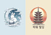 do korean, japanese, chinese, asian, traditional custom cartoon tshirt design