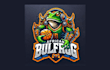 do creative african bullfrog mascot logo with source file in two days