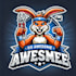 do awesome jack rabbit mascot logo with satisfaction guaranteed