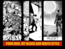 create a black and white illustrated t shirt design for merch or music