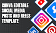 design canva social media posts and reels