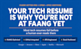 write your tech resume for faang, software, IT, cybersecurity, engineering roles