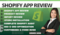 optimize shopify app review, store setup, product reviews for better conversion