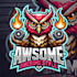 do awesome style with owl unique style mascot logo design