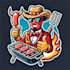 do awesome unique barbecue e sport mascot logo within two days design