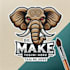 do make unique elephant mascot logo design with company