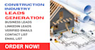 do b2b construction industry lead vetted email list business