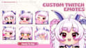 draw cute twitch emotes, animated emotes, chibi emotes for streams