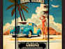 create illustrated vintage retro poster or flyer art