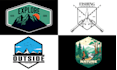 design outdoor, camping,fishing,mountain,sking patch for you
