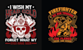 make creative t shirt skull firefighter logo