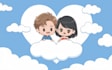 draw cute couple chibi illustration