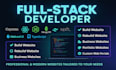 do full stack website development as mern stack developer, backend frontend dev